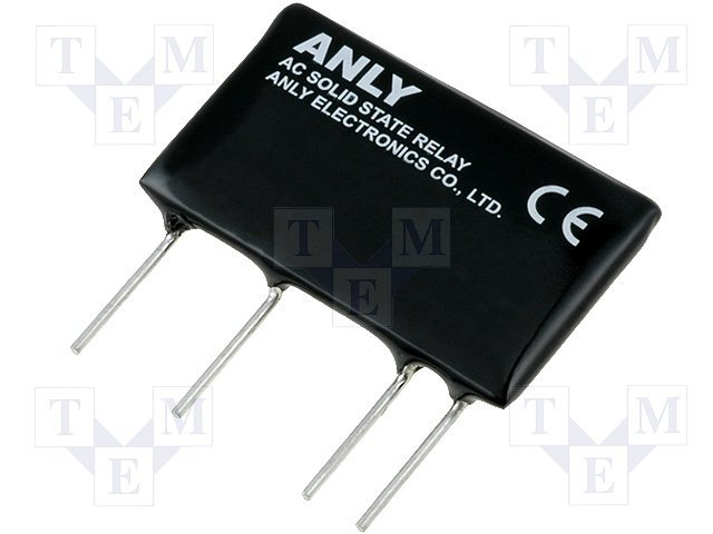 ASR-02DA Pusvadītāju relejs Uspol=3÷32VDC, 2A, Ukom=24÷280VAC, SIP, Series: ASR, zero voltage switching