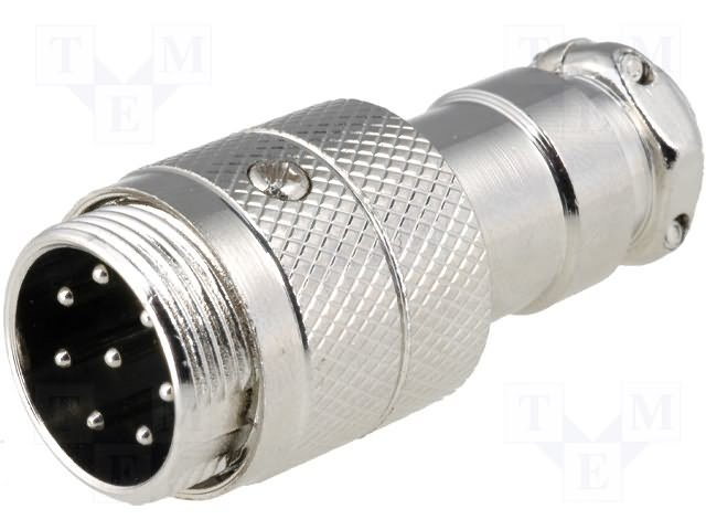 8PIN mikrofonu štekeris, vadam, Ø12.5mm