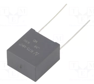 390nF/630VDC, 250VAC, ±5%, polipropilēns kondensātors 15mm, 18x19x11mm, KEMET