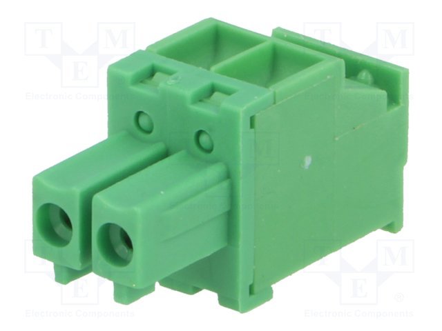 Terminal blocks vadam, ligzda, 2pin, 3.81mm, 0.5÷1.5mm2, leņķisks, 7A