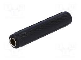 6.35mm ligzda stereo uz 6.35mm ligzda stereo, plastmasas