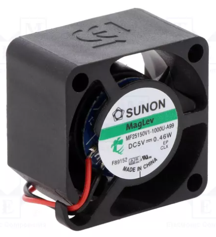 25x25x15mm, DC5V, MagLev, 5.24m3/h, 20dBA, 10000rpm, 0.43W, Ventilators