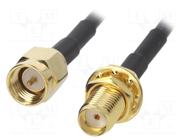 SMA štekers RP-SMA/SMA ligzda, vads 0.15m