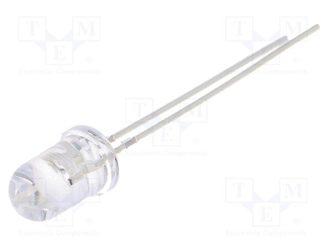 5mm, zila, 12V, 1560...2180mcd, 30°, 12V/10...15mA, 465-475nm, gaismas diode