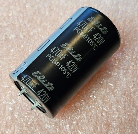 470/420V, 105C, Ø30x50mm, ±20%, Kondensators elektrolītisks, 5000h, ELITE, SNAP-IN