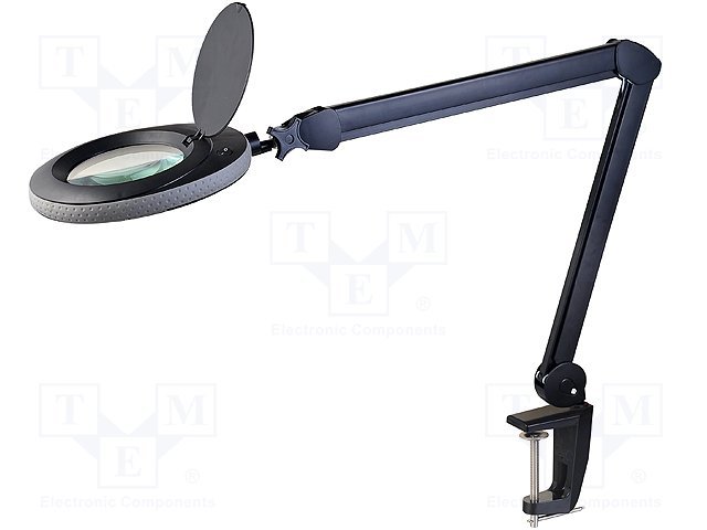 Lampa ar apgaismošanu ar lupu, 5 dpt (x2.25), 120mm, 8W, 230VAC, 50/60Hz, LED, mēlnā