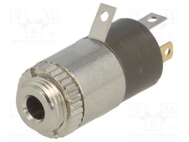 2.5mm (4 kont.) ligzda, stereo+video, metālisks, vadam, skrūvejamas šasijai M6, LUMBERG