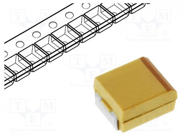 33/35V SMD tantala kondensators, LOW ESR, ±10%, 125grad, Case X