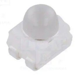 Gaismas diode SMD, sarkans, 3528, 3.2...6.4lm, 627-639nm, 1.9...2.5V/50mA, 3.4x3x3.8mm, 30grad., lēca, kopējs anods, PLCC4