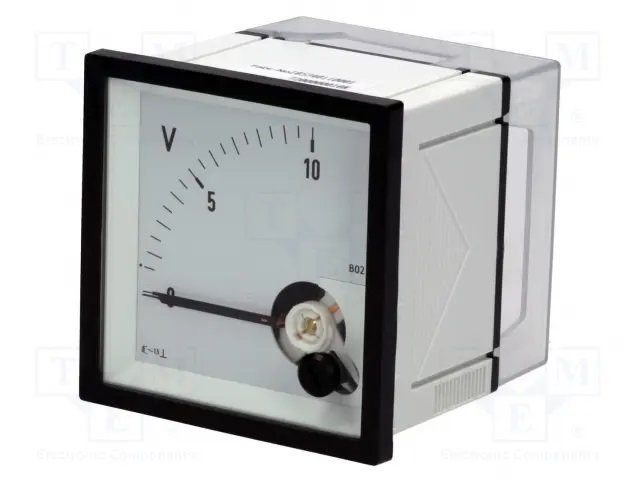 Analogue panel meter 0...10V, AC, 45...65Hz, IP52, 72x72x58.5mm, Pēc iepriekšēja pasūtījuma