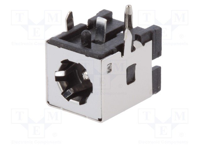 2.1*5.5mm, ligzda, THT, on/off, 2A/12VAC, ekranets, HSM