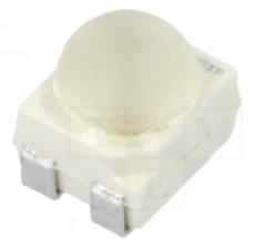 Gaismas diode SMD, dzeltens, 3528(PLCC4), 5600...14000mcd, 590nm, 2.05...2.65V/70mA, 60grad., 3.4x3x3.5mm, ar Lecu, kopējs katods, PLCC4