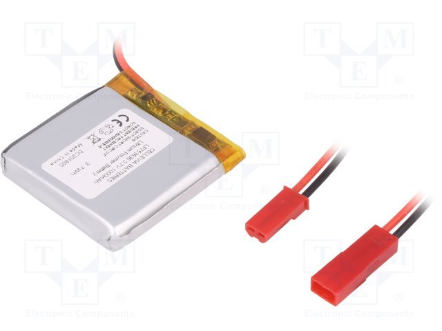 Akumulators Li-pol, 3.7V/1000mAh, izvadi, 7.5x36x36mm