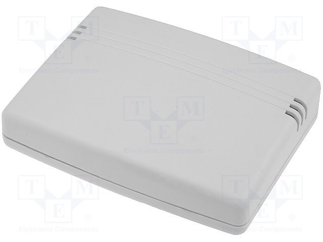 Plastmasas korpuss, 140x106x38mm, ABS, pelēkā krasa, ar ventilāciju