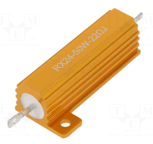 22R 50W, ±5%, Rezistors ar radiatoru, 49.1x29.7x14.8mm