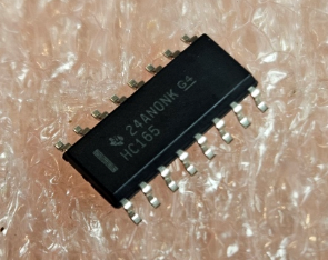 74HC165 SMD Mikroshēma 8BIT SHIFT REG. PAR. INPUT, SO16