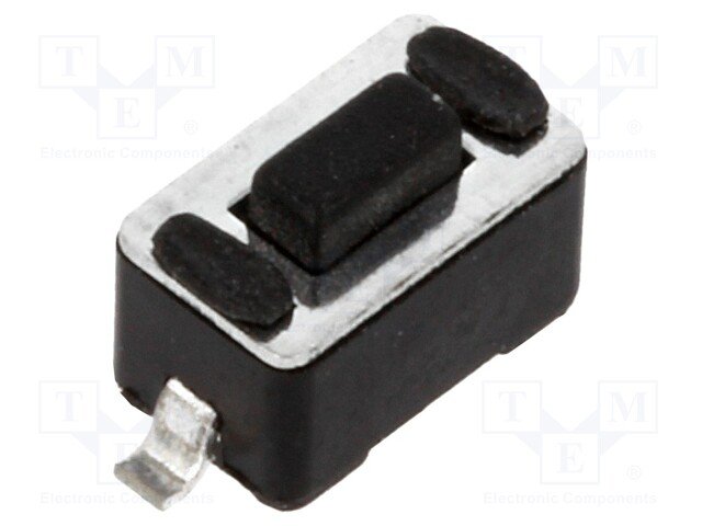 Mikroslēdzejs horizontāls, SPST-NO, OFF-(ON), 0.05A/12VDC, SMD, 6x3.5x3.5mm, 1.6N, L=0.8mm