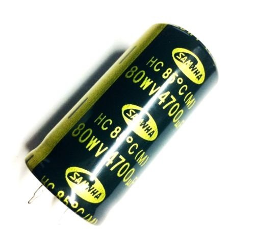 4700/80V, 85C, Ø26x51mm, ±20%, Kondensators elektrolītisks, 2000h, SNAP-IN, SAMWHA