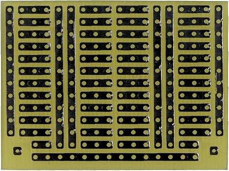 Maketēšanas plate 55x35mm ar 247 caurumiem, stikltekstolits, 1.5mm
