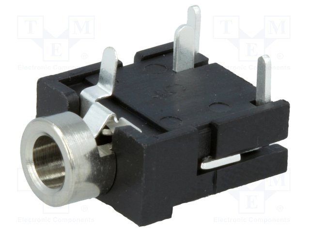 3.5mm ligzda, stereo, plastmasas, THT, LUMBERG
