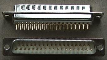 37PIN D-SUB, štekers, gold, PCB type