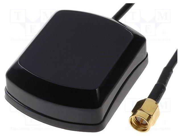 GPS-SMA-A Antena GPS, SMA-A, iekšēja, 5m, 2.4-5VDC, 15mA, magnets