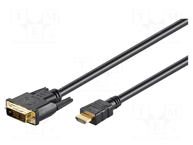 DVI štekers/HDMI štekers savienotājvads, V1.4, 1.5m