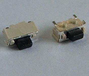 Mikroslēdzejs leņķisks, SPST-NO, OFF-(ON), 0.05A/12VDC, SMD, 4x2.2x2.2mm, 1.6N, L=1mm