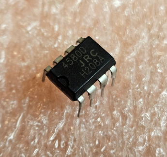 NJM4580D Mikroshēma, Audio Amplifiers Dual, 15MHz, DIP8