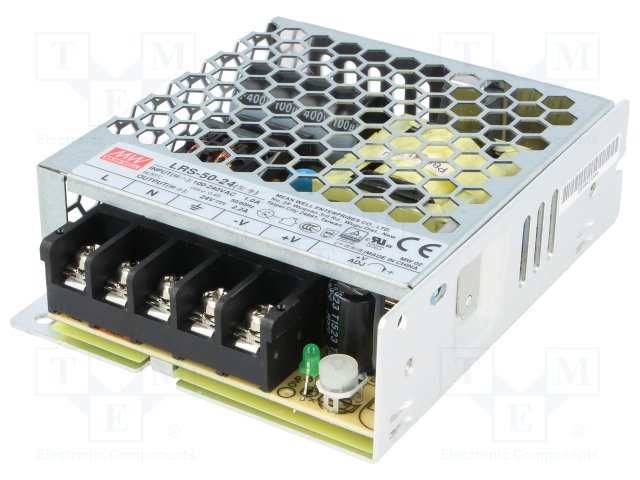 Barošanas bloks 220V=>24V(21.6...28.8VDC), 2.2A, 52.8W, 99x82x30mm, 0.22kg, modulis