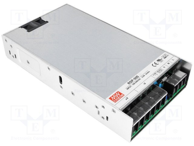 Barošanas bloks 220V=>24V(20...26.4V), 21A, 504W, 230 x 127 x 40.5mm, 1.3kg, modulis, Pēc iepriekšēja pasūtījuma