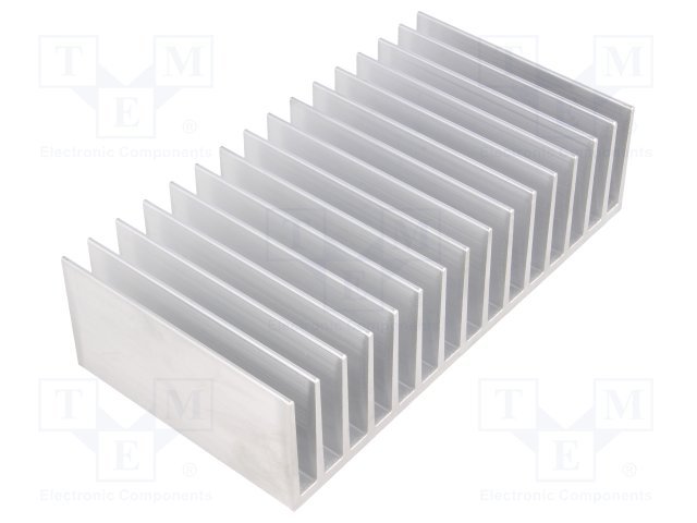 Radiators 190x100x50mm, aluminijs, sudraba krāsa