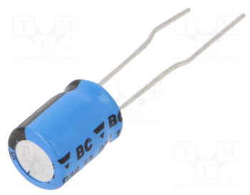 220/35V, 105C, Ø8x11.5mm, ±20%, Kondensators elektrolītisks, 2000h, VISHAY, ar lokaniem izvadiem