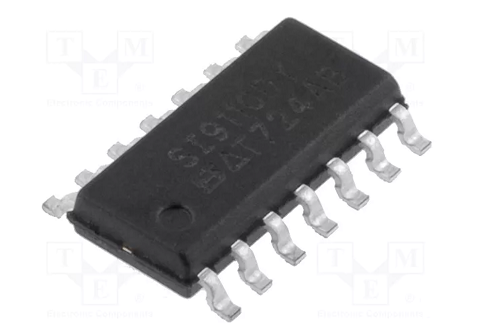 SFH6916 Optrons, Optocouple, Ch: 4, Uinsul: 3.75kV, Uce: 70V, izeja fototranzistors, SOP16
