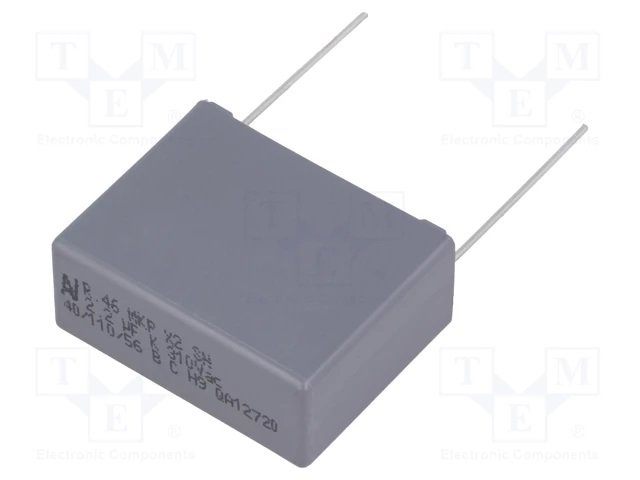 2.2mkF 310VAC plēves kondensatori polipropilēna, ±10%, P27.5, 32x13x25mm, traucējumi X2