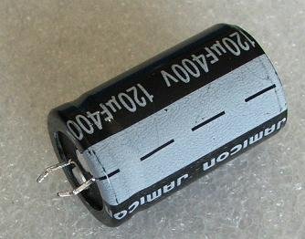 120/400V, 105C, Ø22x35mm, ±20%, Kondensators elektrolītisks, 2000, Jamicon, SNAP-IN