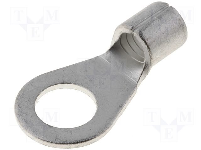 Slēgta gredzena spaile, M6, vadam, metaliska, 4...6mm2
