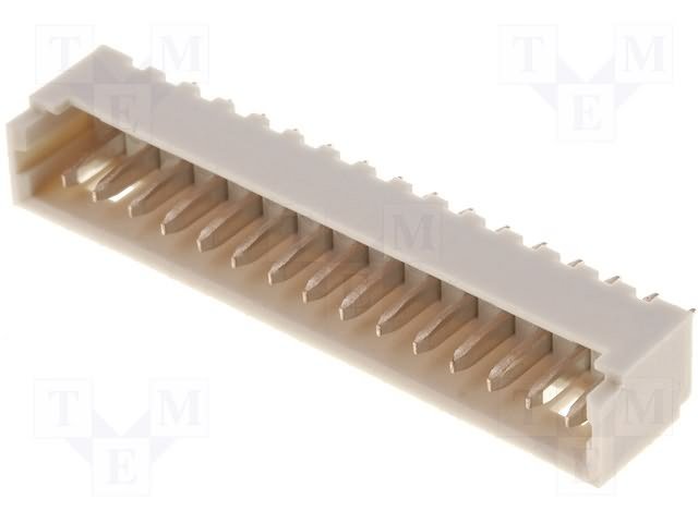 15pin, ligzda/papa, šasijai, solis=1.25mm, taisns, THT, 125V/1A, Micro serija