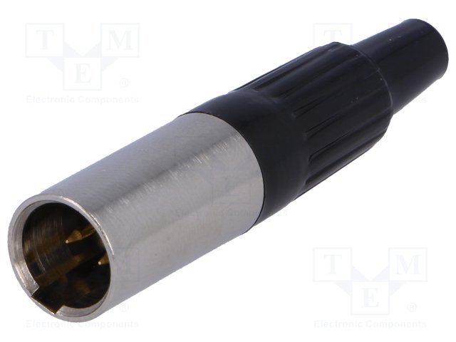 XLR mini 3PIN štekers melns, vadam