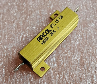 2R5 50W, ±5%, Rezistors ar radiatoru, 49.1x29.7x14.8mm