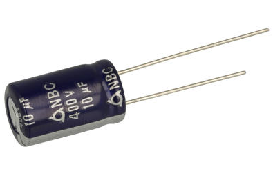10/400V, 105C, Ø10x16mm, ±20%, Kondensatori zemas induktivitātes, 10000h, SAMYOUNG, ar lokaniem izvadiem