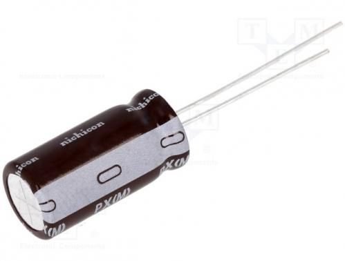100/200V, 105C, Ø12.5x25mm, ±20%, Kondensators elektrolītisks, 12000h, NICHICON, ar lokaniem izvadiem