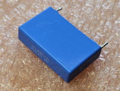 470nF 305VAC plēves kondensatori polipropilēna, ±10%, P22.5, 6x16.5x26mm, traucējumi X2