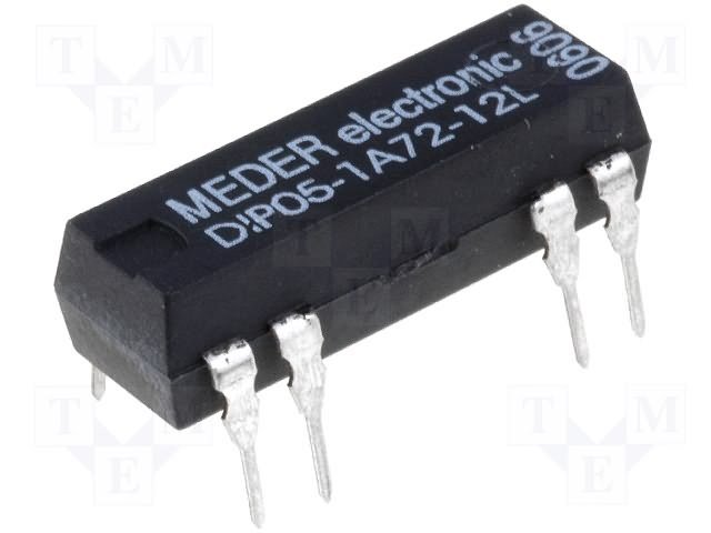Herkona relejs, 5V(3.5-7.5V), SPST-NO, 1A/200V, viens kontakts(AgCdO), 13.5x7x5.7mm