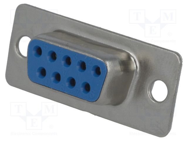 9PIN  D-SUB, ligzda, gold, solder type, RS232