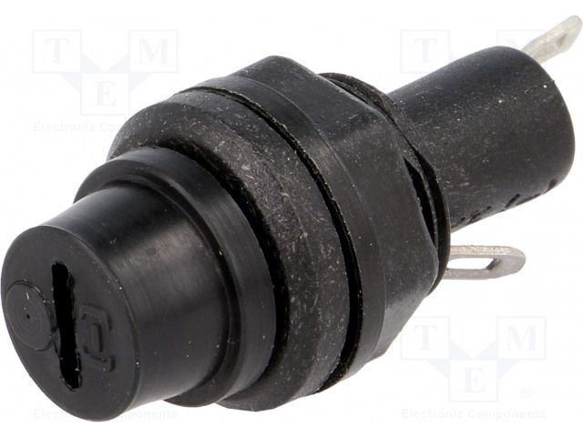 Drošinātāju turētājs 5x20mm, 10A, 250VAC, par paneļu