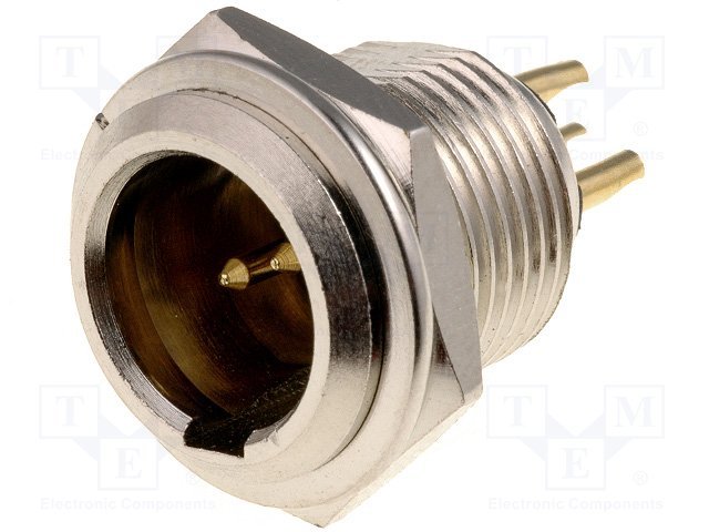 XLR mini 4PIN štekers, skrūvejama uz šasijai