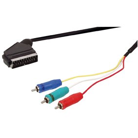 SCART štekers/Komponent 3RCA štekers vads, 1.5m