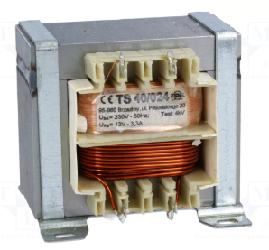 Transformators 220V=>12V, 3300mA, 40VA, 66x60x62mm