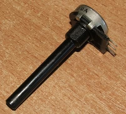 470R mono, 16x16x6.5mm, D=6mm, L=40mm, 200mW, potenciometrs ar lineare atkarību